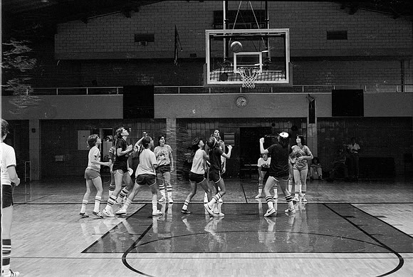 JERRY SLOAN COACHING GIRLS BASKETBALL AT ANGEL GUARDIAN, Misericordia 1979_00