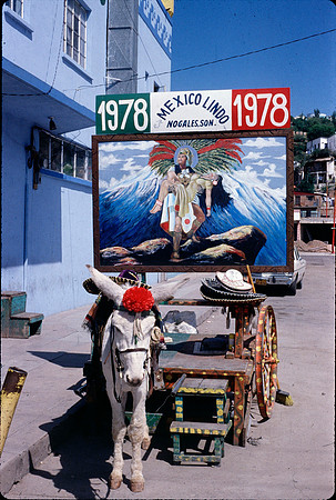NOGALES STREET SCENE WITH DONKEY 1978_10