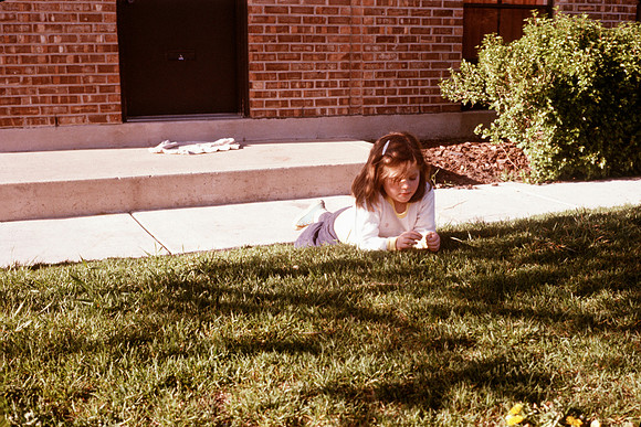 YOUNG GIRL ON GRASS COLOR SLIDES 1977_08 resize for website