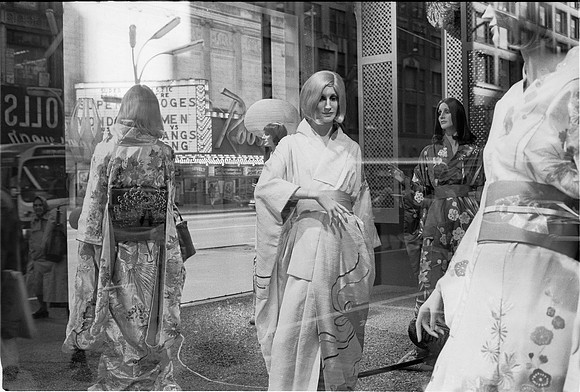 TRUCKS, MARSHALL FIELD MANNEQUINS, SUBWAY, SELFIES, STOREFRONT 1975_29