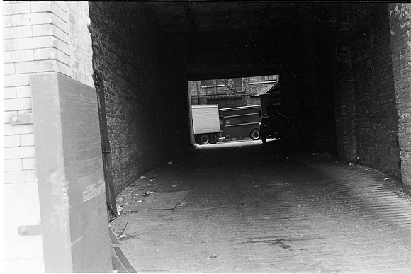 TRUCKS, MARSHALL FIELD MANNEQUINS, SUBWAY, SELFIES, STOREFRONT 1975_25