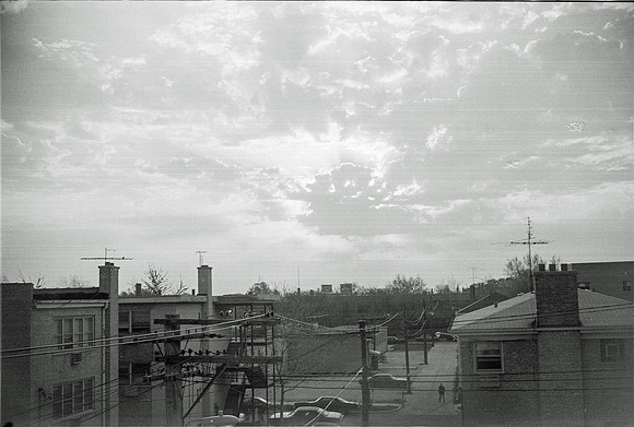 DIANE SELFIES, MYLAR SUNGLASSES, CITYSCAPE, 6-1975_12