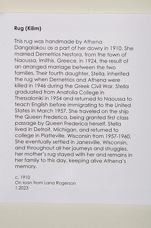 Storytelling in Cloth Exhibit by Diane Alexander White at the National Hellenic Museum