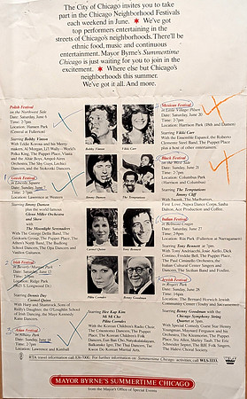 Chicago Neighborhood Festivals guide 1981 back