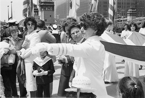 GREEK INDEPENDENCE DAY PARADE 1980_08A, GREEK SCHOOL TEACHER MRS. GEORGEOCOPOULOS